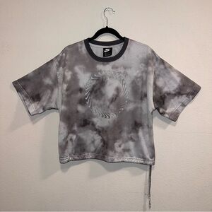 Nike Black and Gray Tie-Dye Sheer Tee, Size L